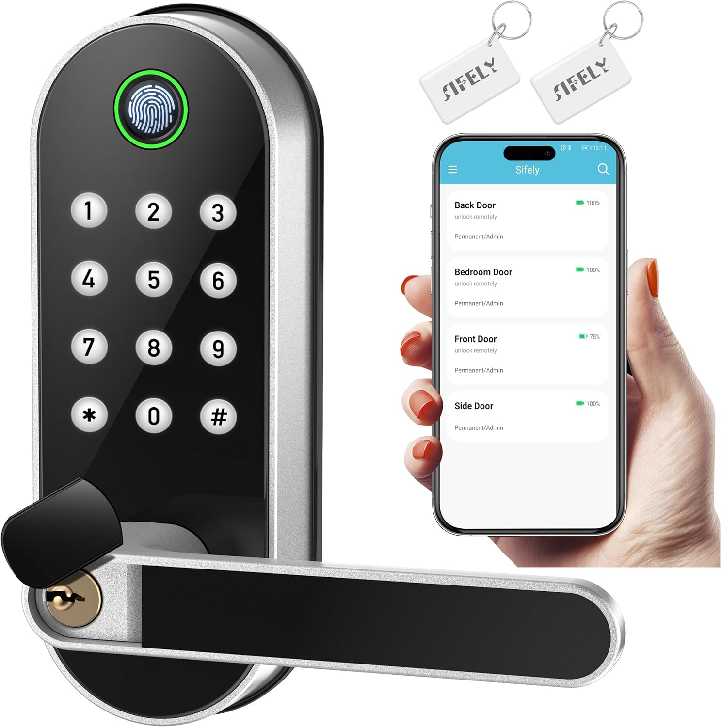 Sifely Smart Door Lock Keyless Entry with Handle