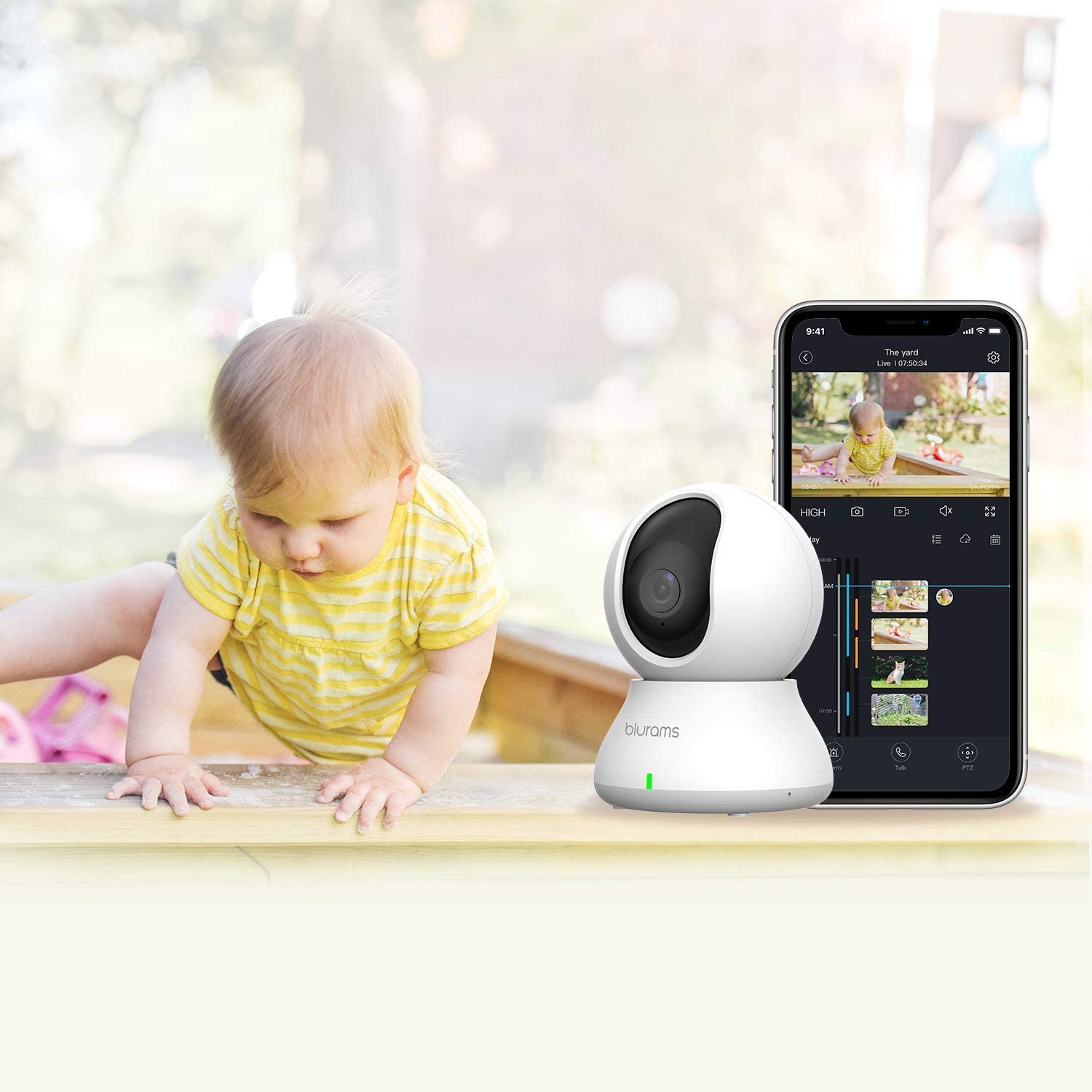 Blurams 2K 360-degree Indoor Camera  w/ AI Tracking