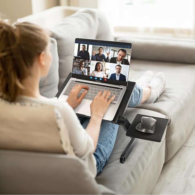 Adjustable Lap Desk for Laptop with Cooling Fan