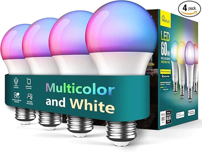 TREATLIFE Smart Colour Changing LED Light Bulbs 4 pack