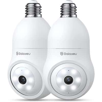 GALAYOU 360 Light Bulb Wireless Security Camera Indoor/Outdoor