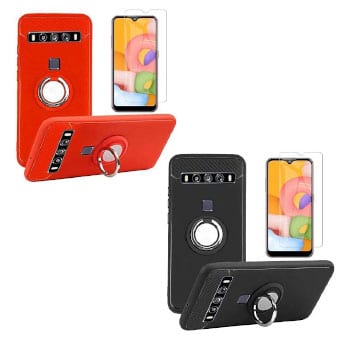 TCL 10 SE Phone Case with Screen Protector & Rotating Ring