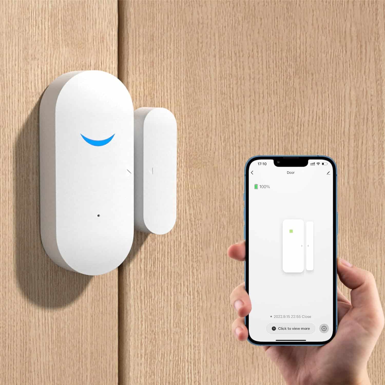 Tuya Smart WIFI Door Sensor Real-Time Alarm Compatible With Alexa