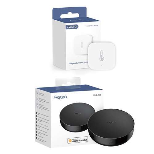 Aqara M2 Smart Hub Home Bridge & Aqara Temperature and Humidity Sensor Bundle