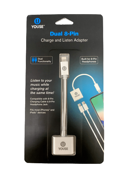 Youse Dual 8-Pin Charge and Listen Adapter
