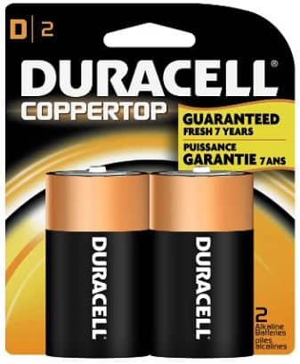 Duracell D Cell Batteries (2 pack)