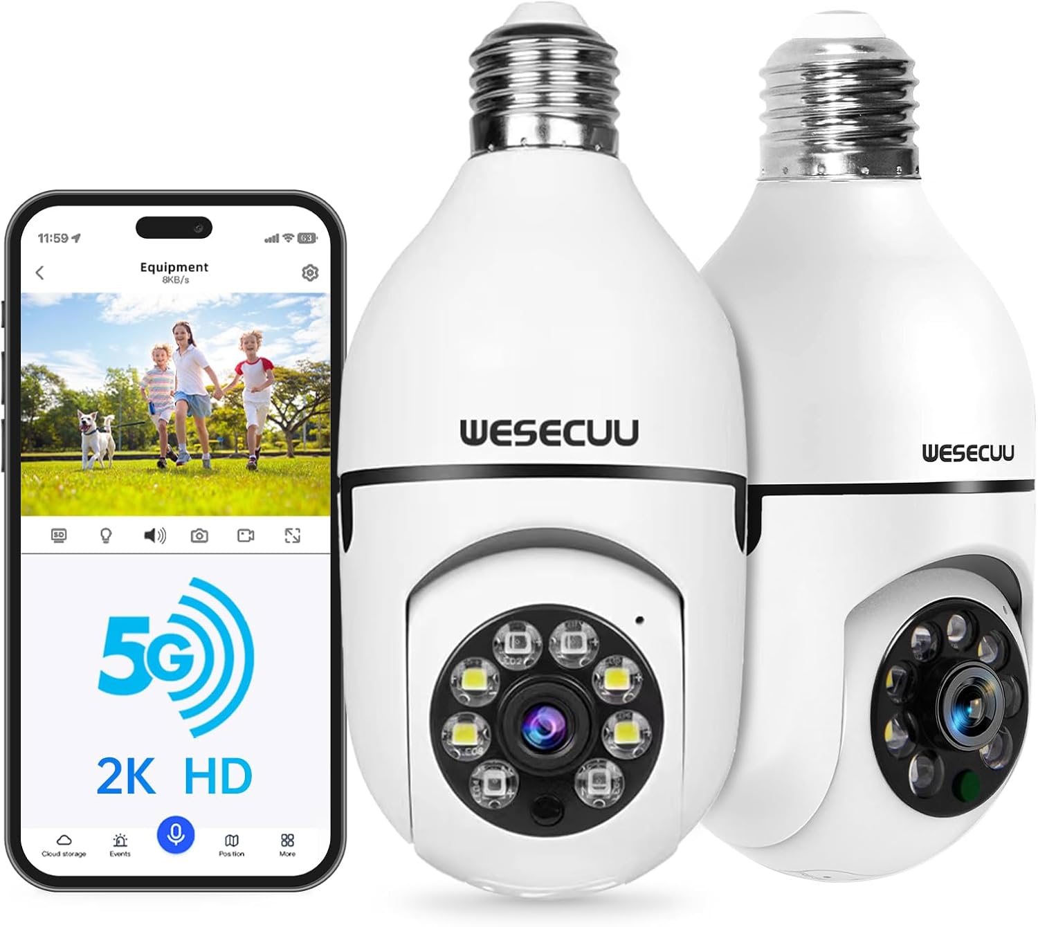 Wesecuu Light Bulb Camera